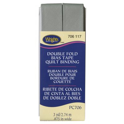 Double Fold Bias Tape Quilt Binding Light Grey