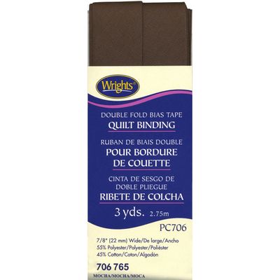 Double Fold Bias tape Quilt Binding Mocha