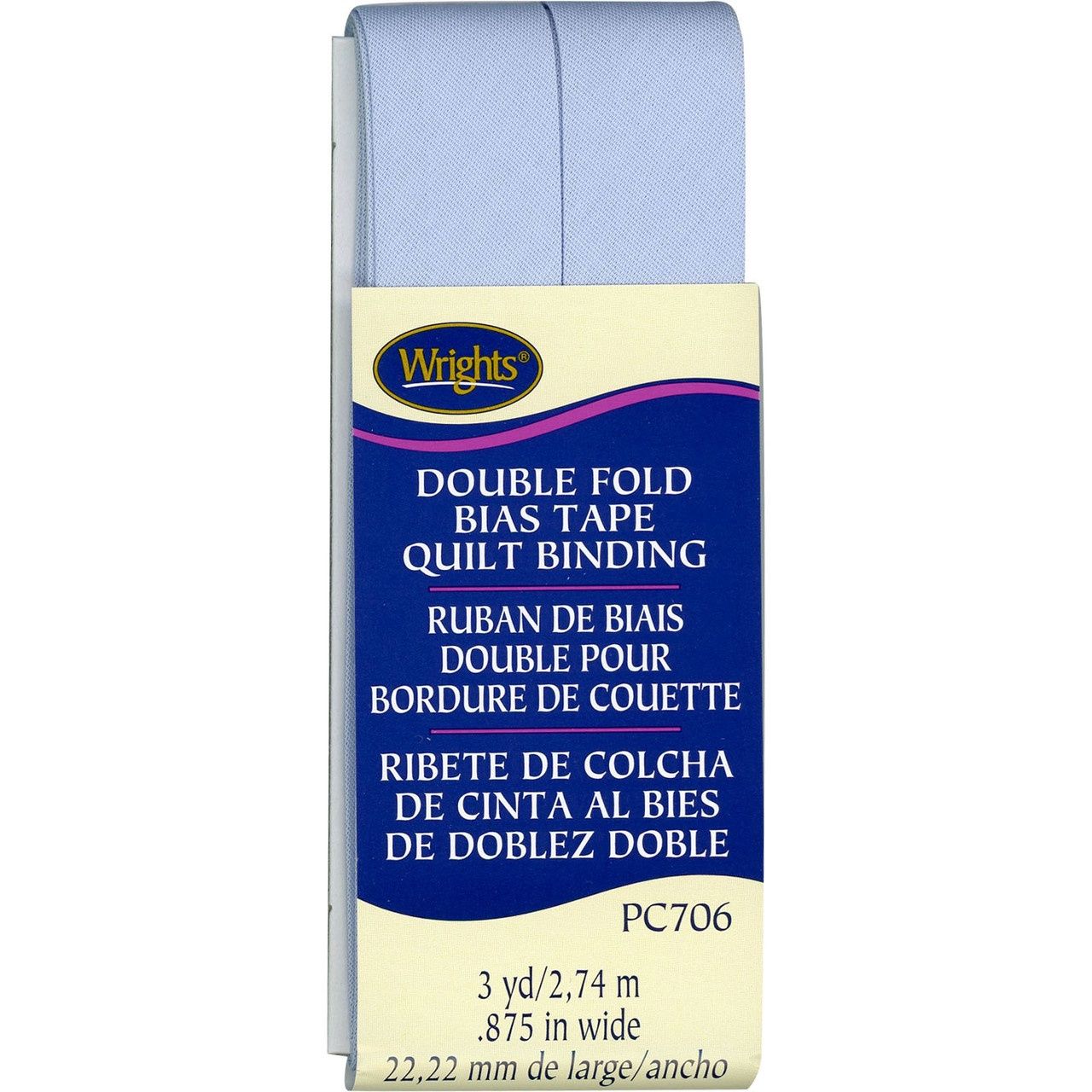 Double Fold Bias Tape Quilt Binding Light Blue