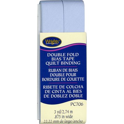 Double Fold Bias Tape Quilt Binding Light Blue
