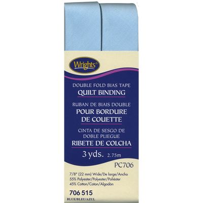 Double Fold Bias Tape Quilt Binding Blue
