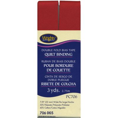 Double Fold Bias Tape Quilt Binding Red