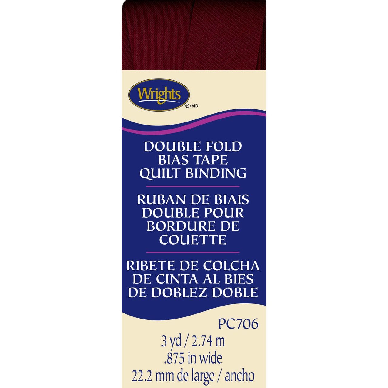 Double Fold Bias Tape Quilt Binding Oxblood