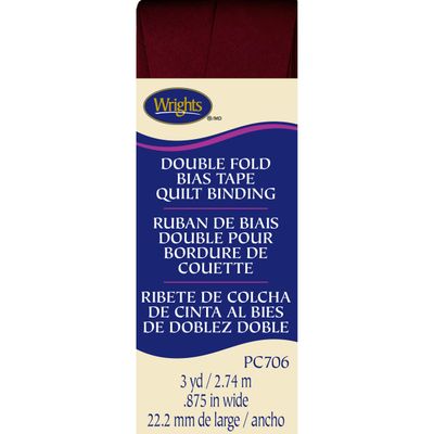 Double Fold Bias Tape Quilt Binding Oxblood