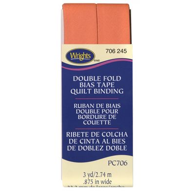 Double Fold Bias Tape Quilt Binding Coral