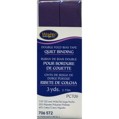 Double Fold Bias Tape Quilt Binding Plum