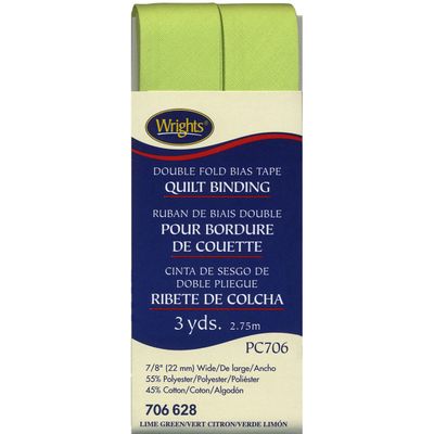 Double Fold Bias Tape Quilt Binding Lime