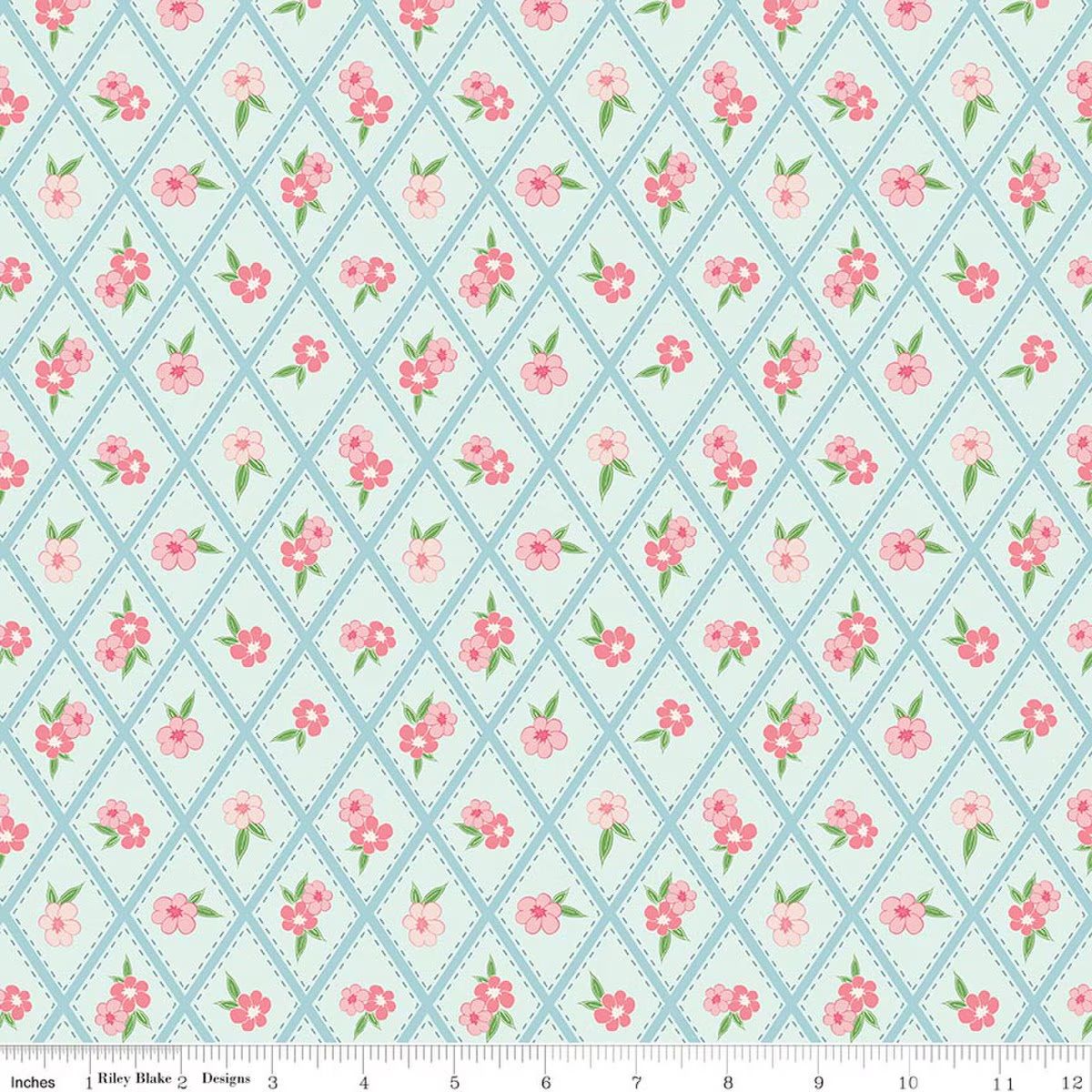 Correspondence Stitched Flowers Washed Denim