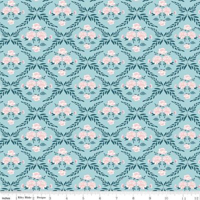 Correspondence Trellis Damask Aqua