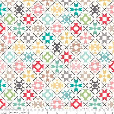 My Happy Place Home Decor Quilt Blocks Cream