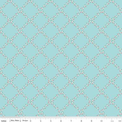 Whimsical Woodland Lattice Aqua