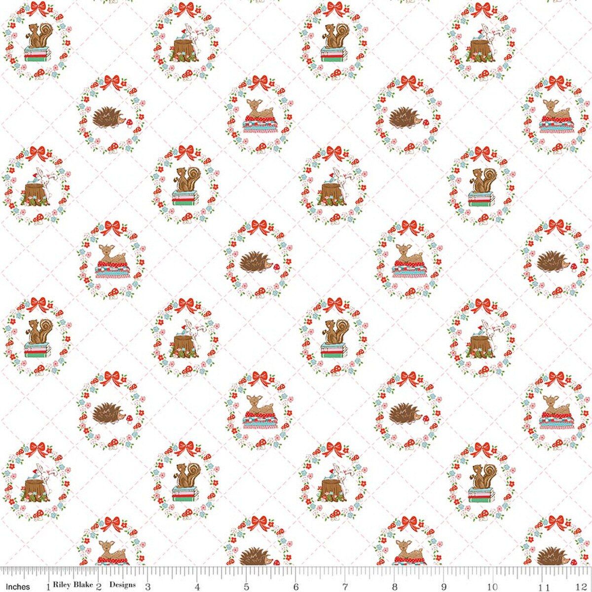 Whimsical Woodland Animals White