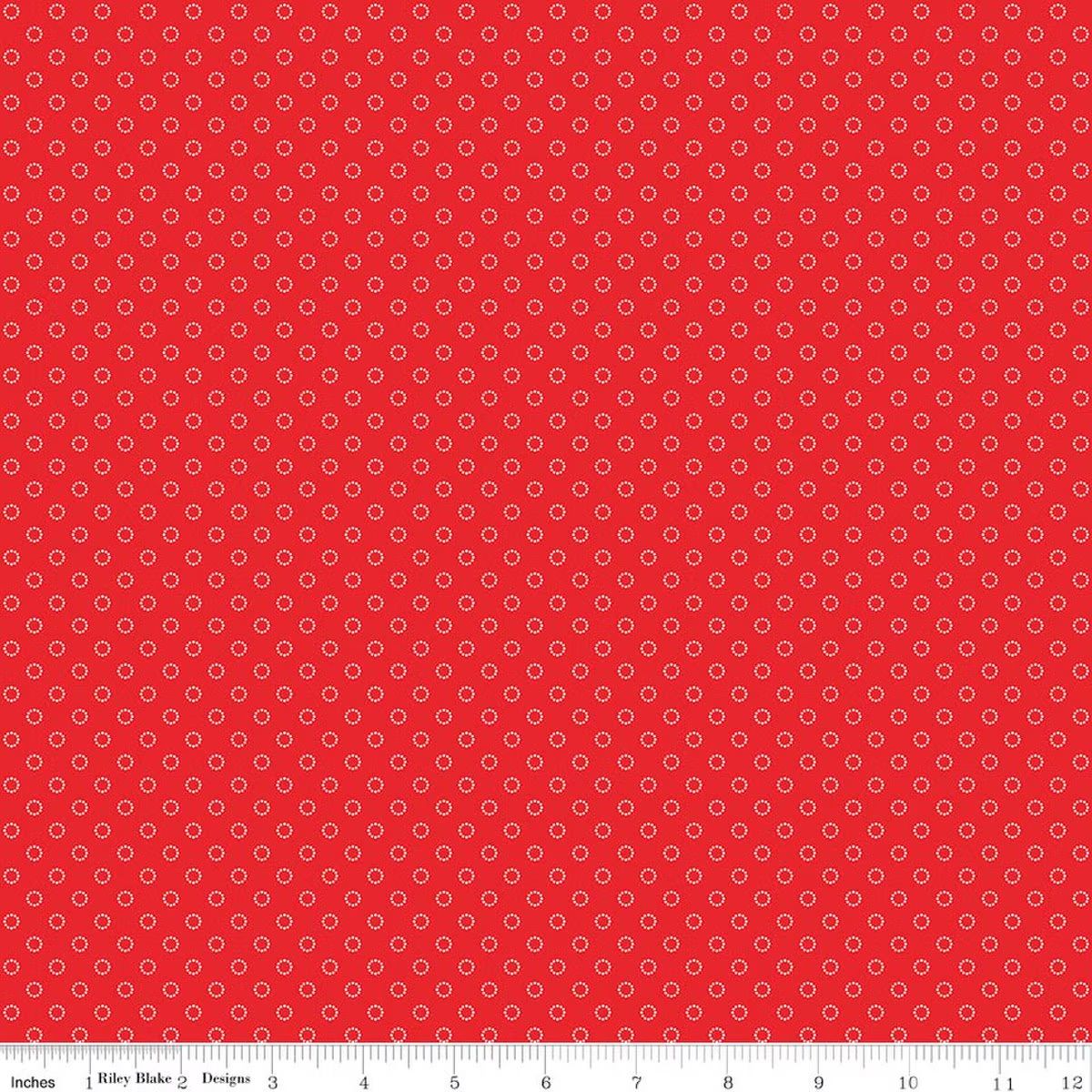 Whimsical Woodland Circle Dots Red