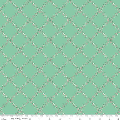 Whimsical Woodland Lattice Green