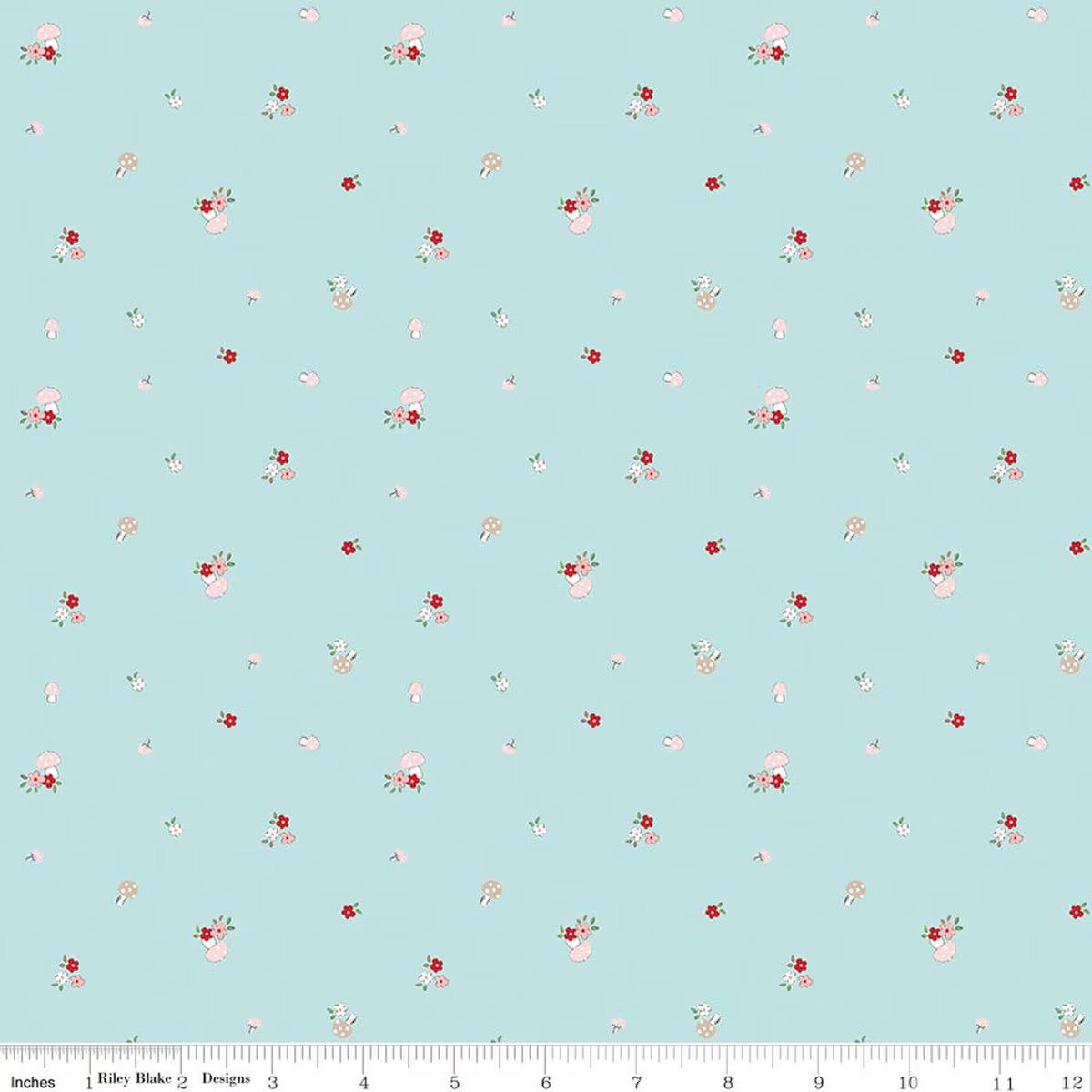 Whimsical Woodland Mushroom Aqua