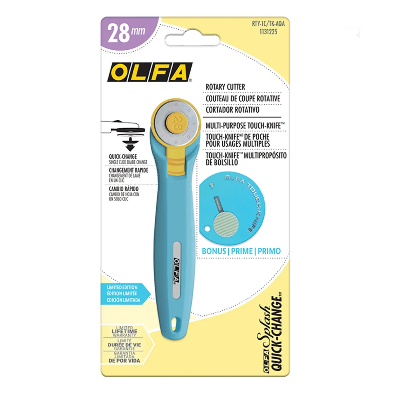 28mm Aqua Quick Change Rotary Cutter and Bonus Touch Knife