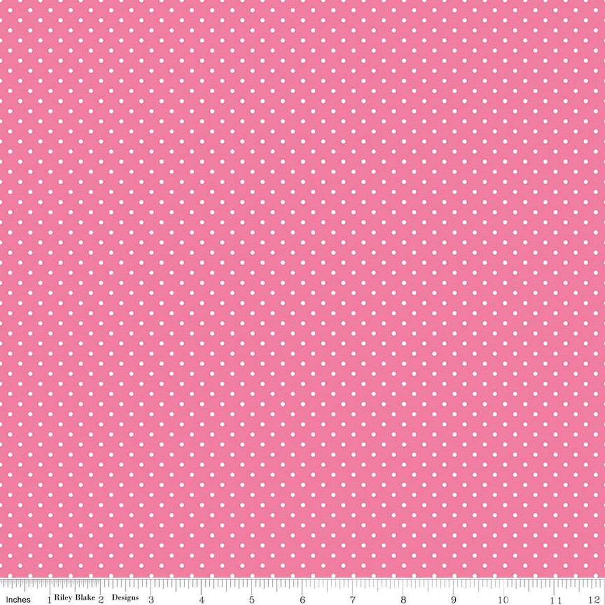 Swiss Dot on Hot Pink