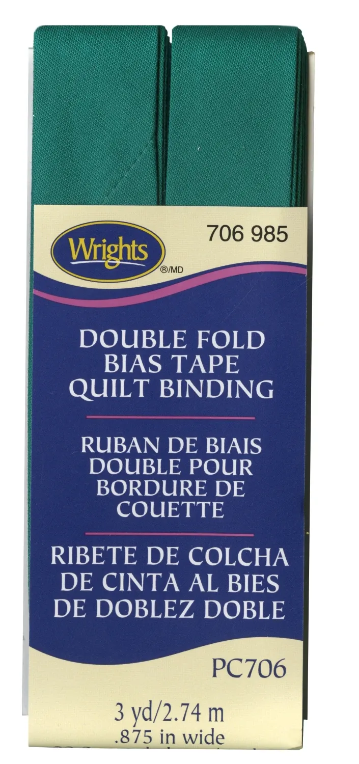Double Fold Quilt Binding 7/8in x 3yds Irish Clover