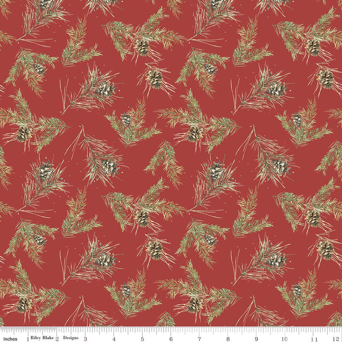 Holiday Spirit Pinecones Red