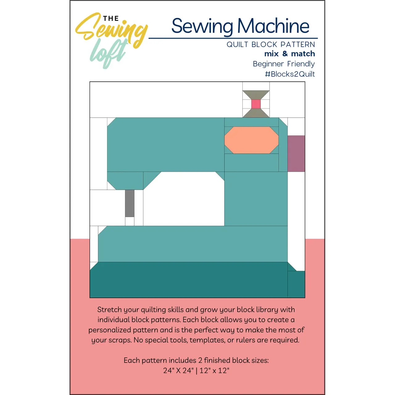 Sewing Machine Quilt Block Pattern