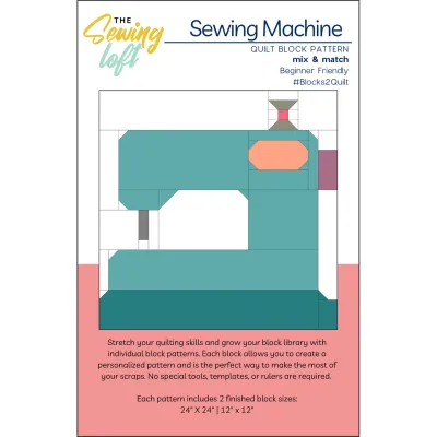 Sewing Machine Quilt Block Pattern