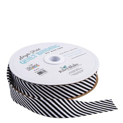 Singl Fold Quilt Binding -1/8" Strip Black