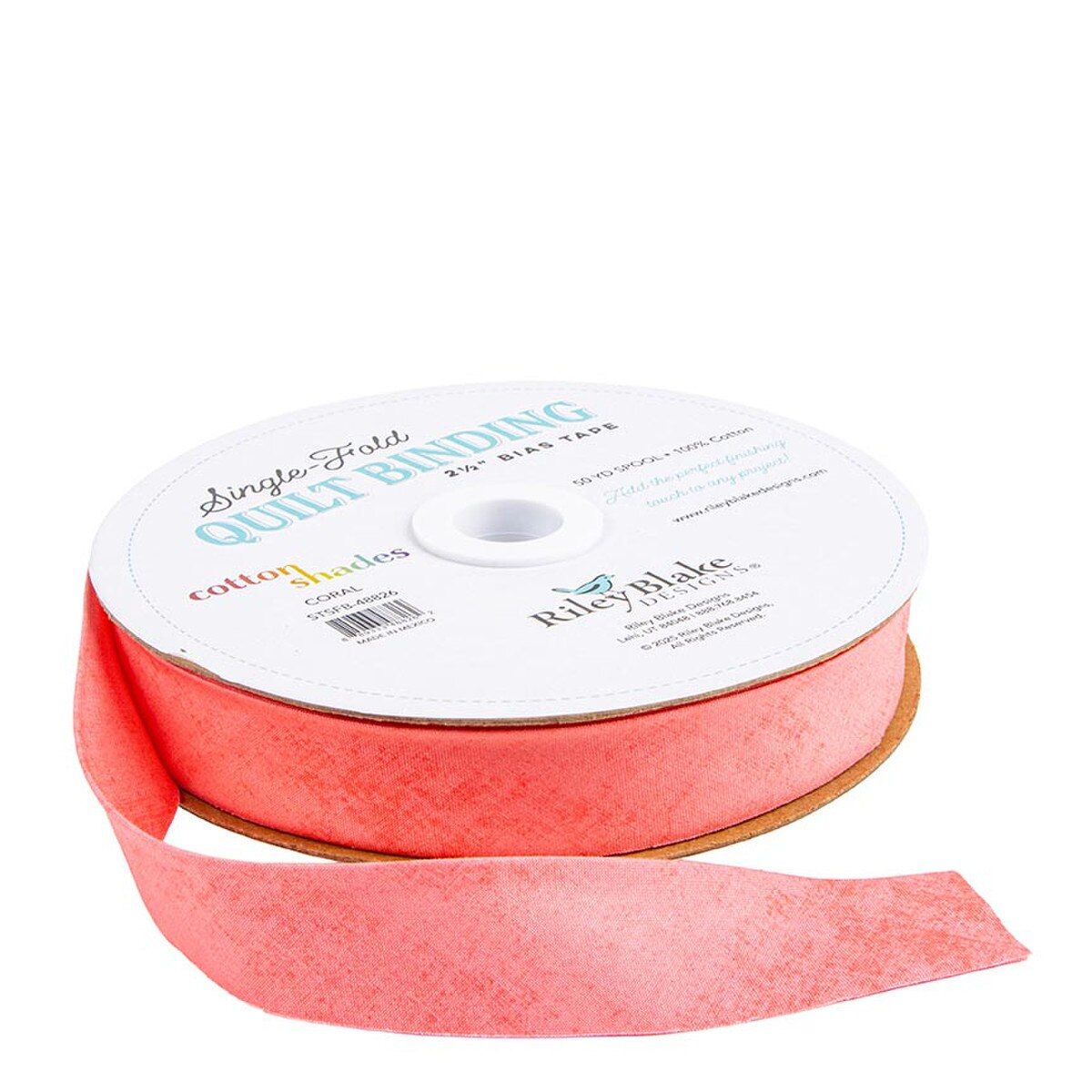 Single Fold Quilt Binding -Shade Coral