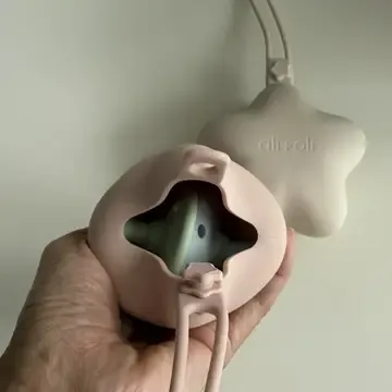 Ali+Oli Silicone Pacifier Case 2-pack Star (Blush &amp; Sand)