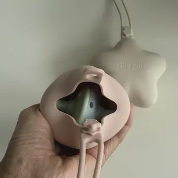 Ali+Oli Silicone Pacifier Case 2-pack Star (Blush &amp; Sand)