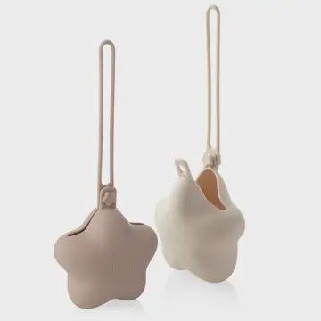 Ali+Oli Silicone Pacifier Case 2-pack Star (Taupe-Sand)