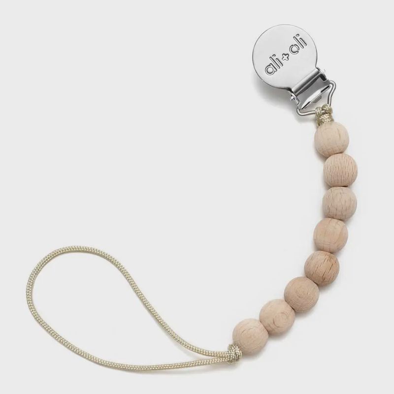 Ali+Oli Pacifier Clip (Beech Wood)