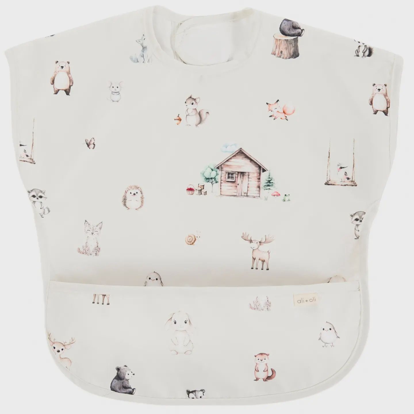 Smock Bib for Baby &amp; Toddler Short Sleeve (Woodlands)