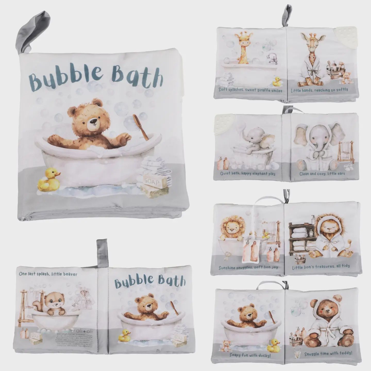 Bubble Bath 10-Page Crinkle Cloth Book for Babies &amp; Toddle