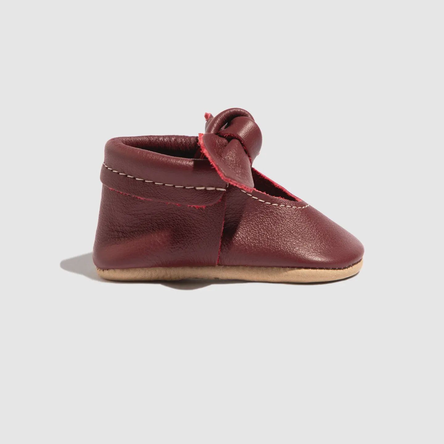 Winterberry Knotted Bow Baby Shoe