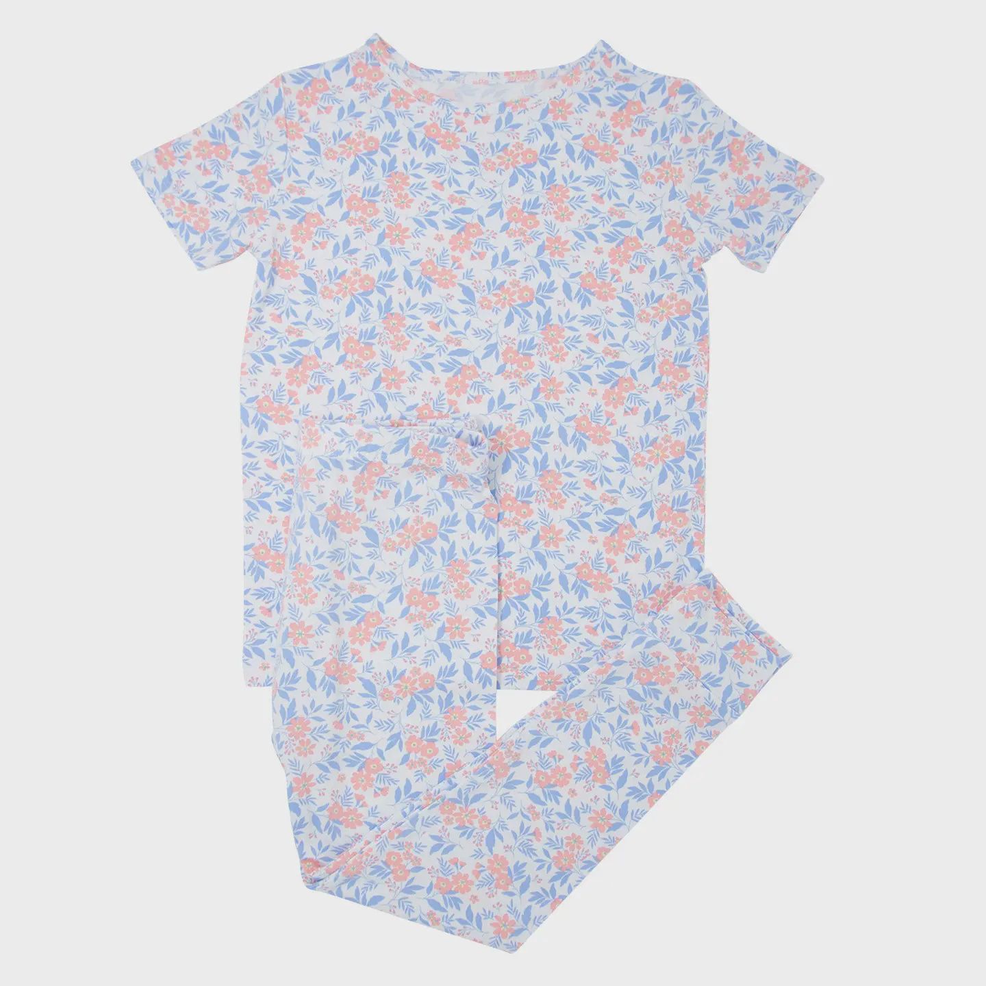 Big Kid Pajama S/S - Vintage Flower Pink