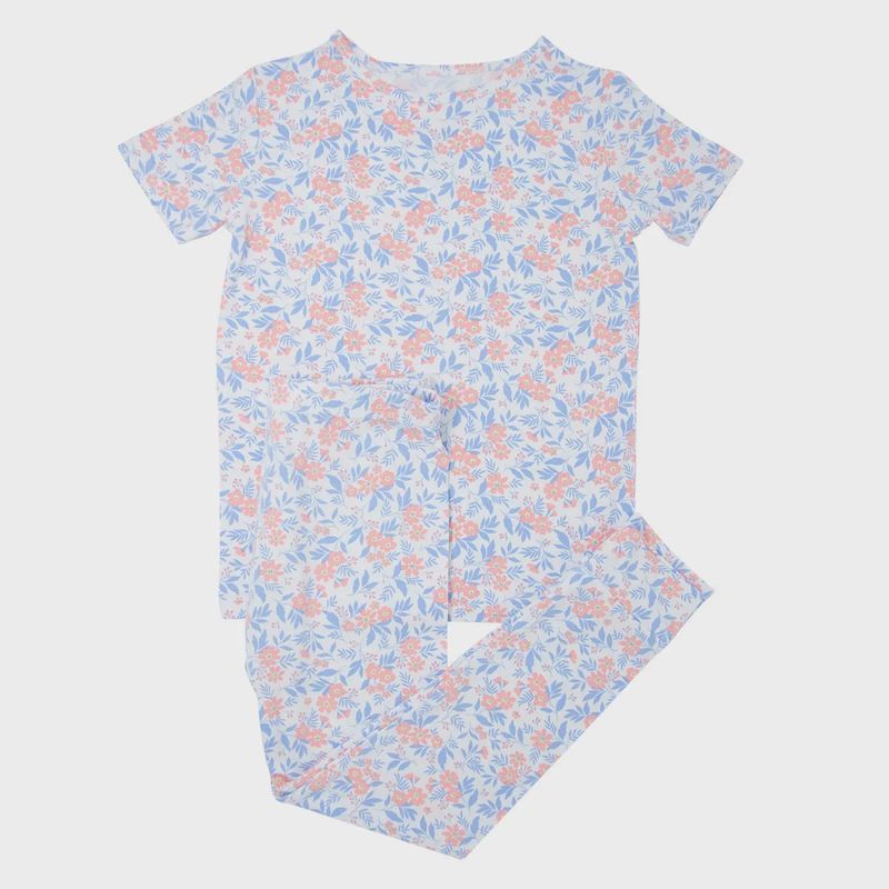 Big Kid Pajama S/S - Vintage Flower Pink
