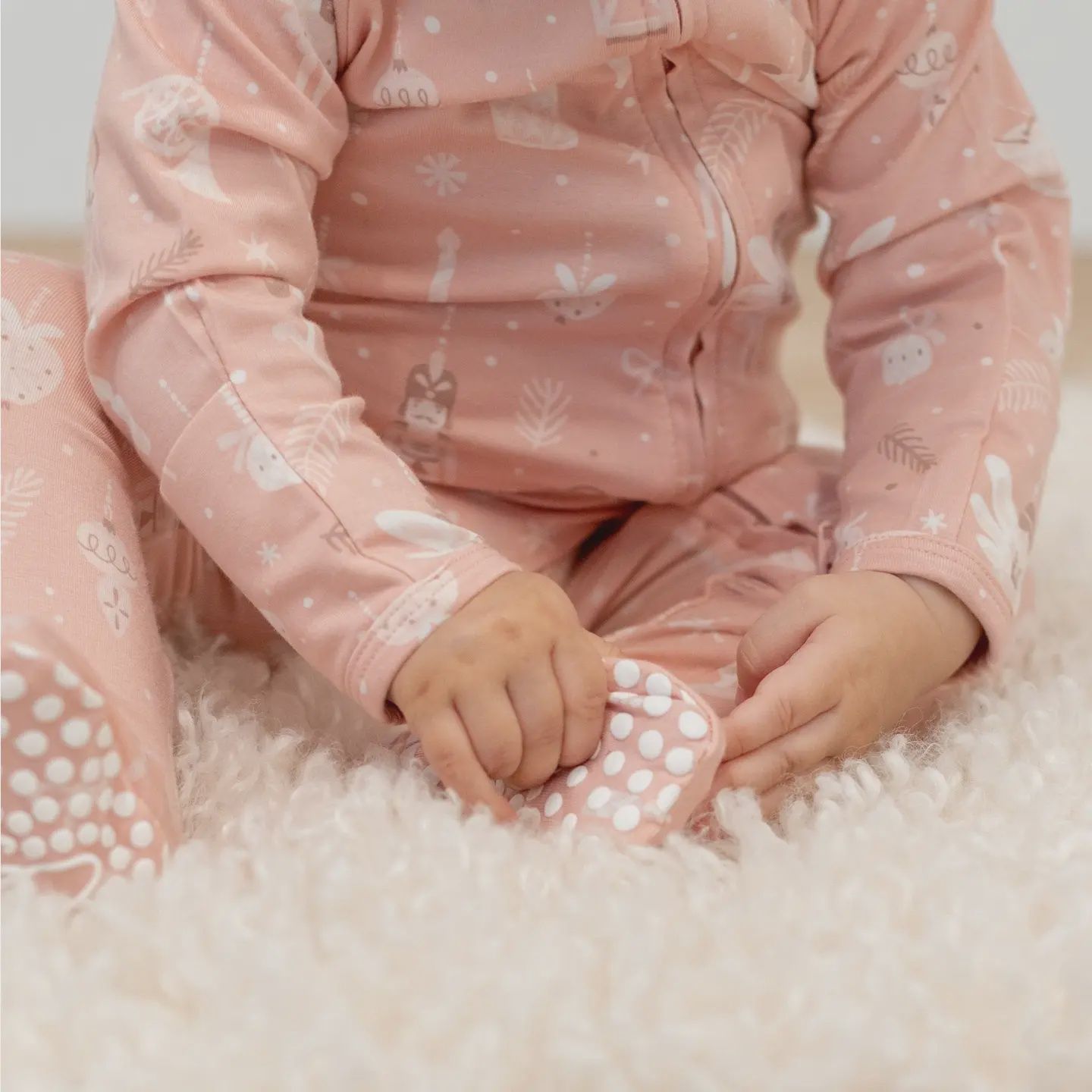 Pink Nutcracker Zipper Footie