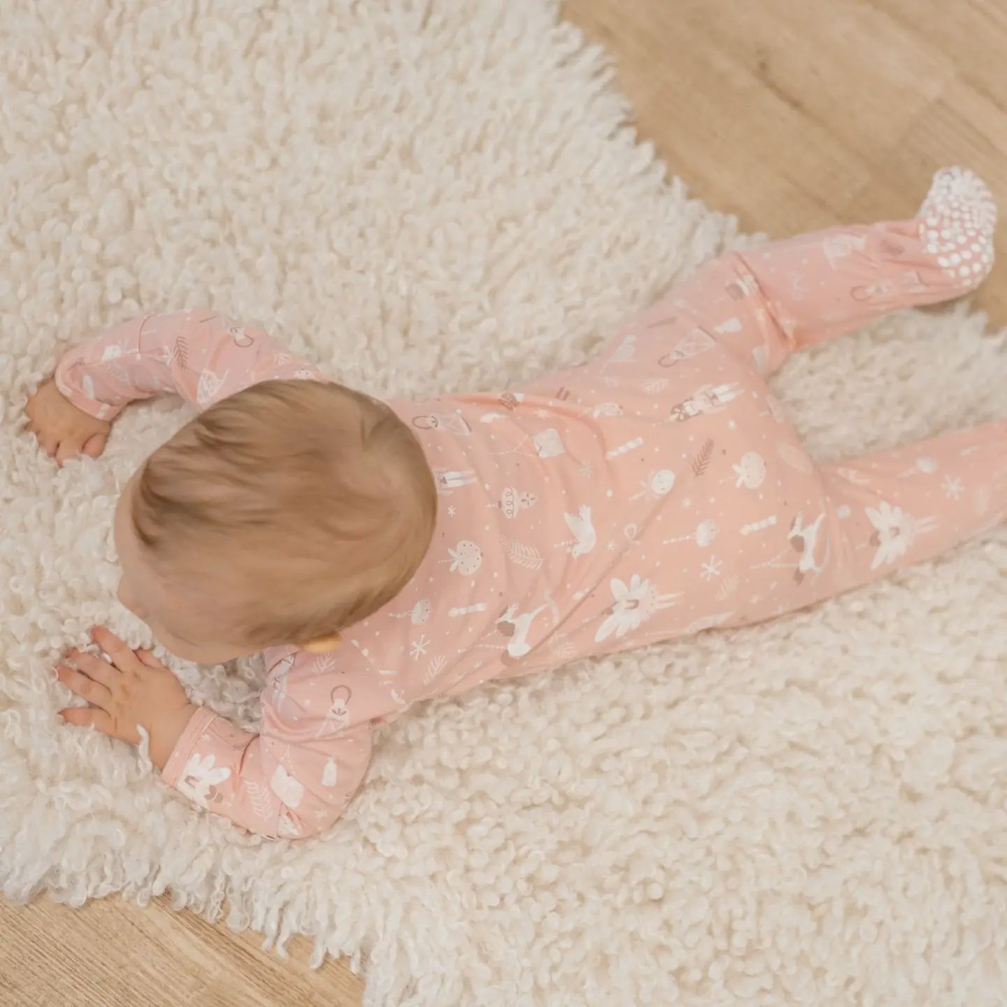 Pink Nutcracker Zipper Footie