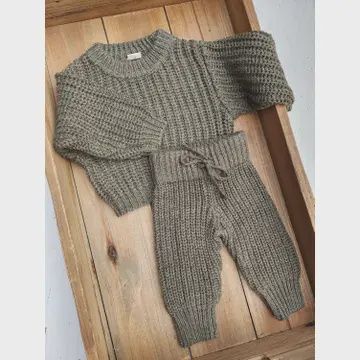 Chunky Knit Sweater + Pants Set