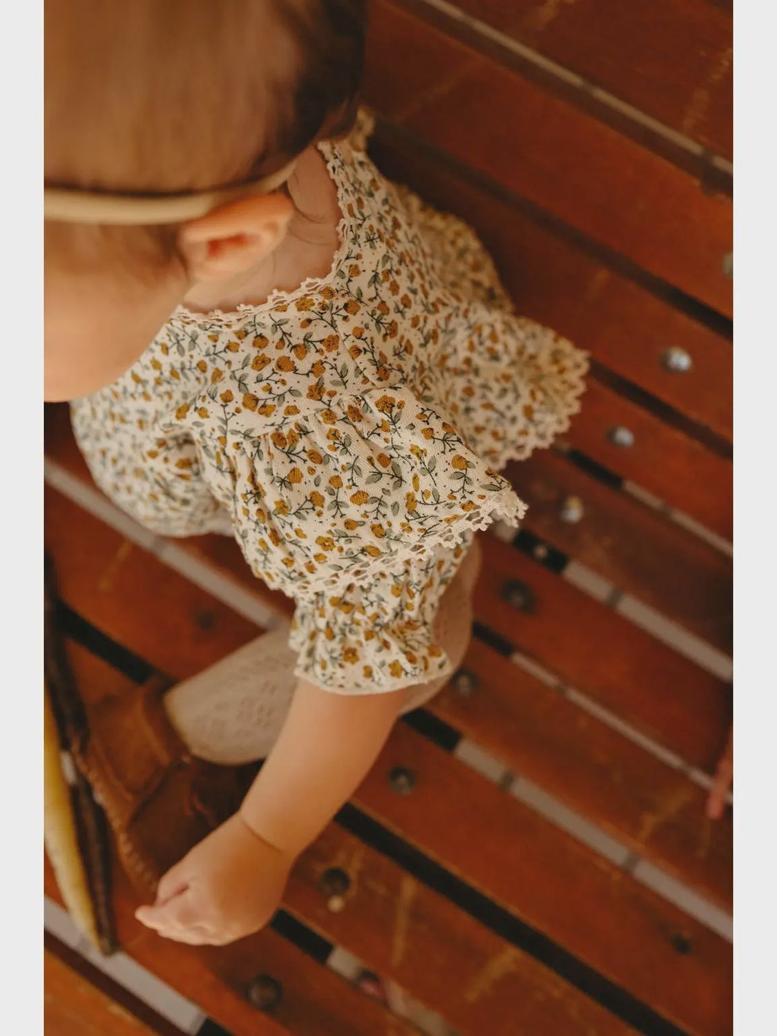 Maisie Mustard Floral Romper