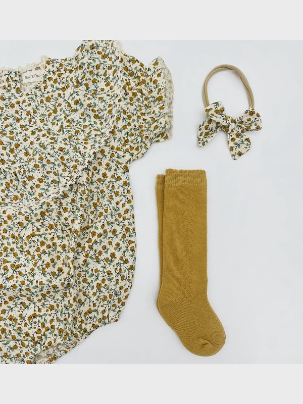 Maisie Mustard Floral Romper