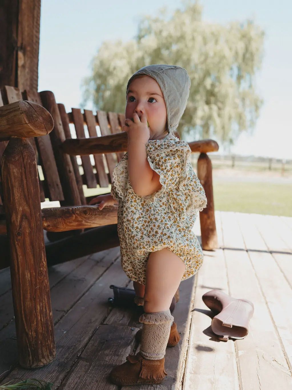 Maisie Mustard Floral Romper