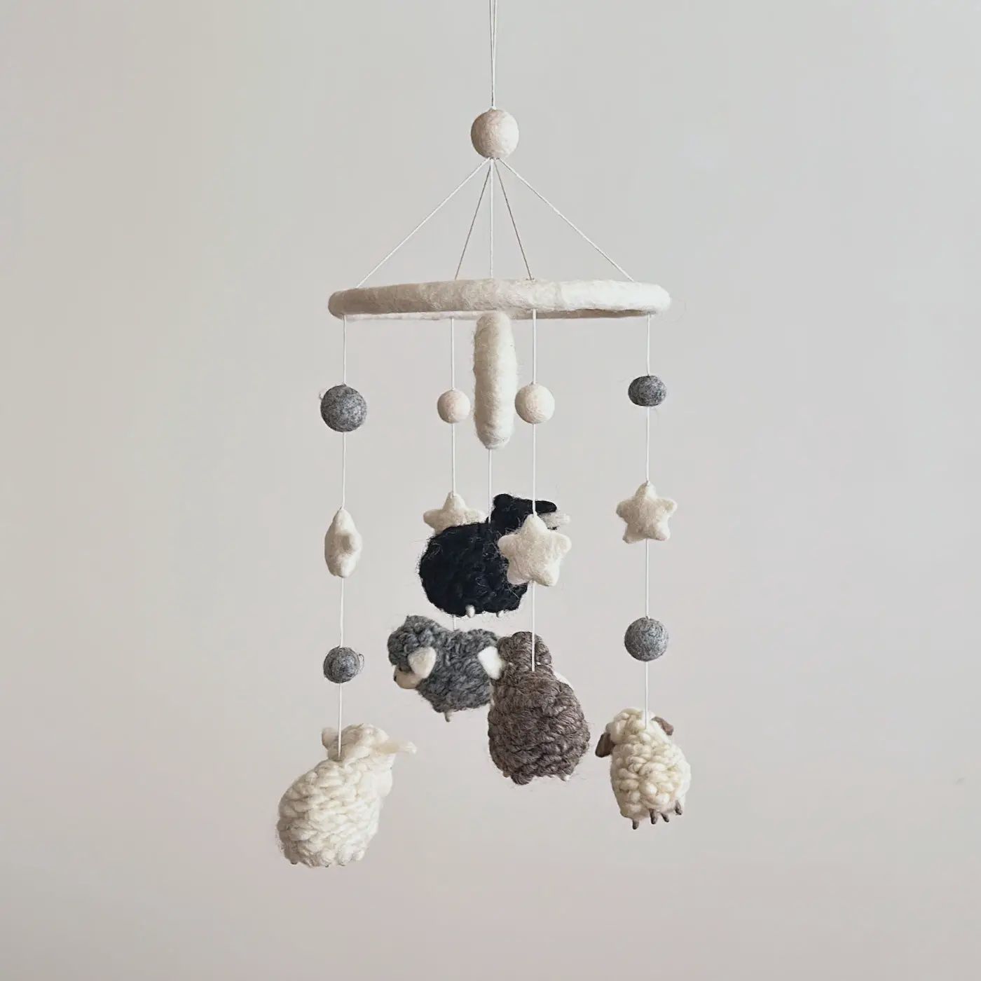Gray Sheep Baby Mobile