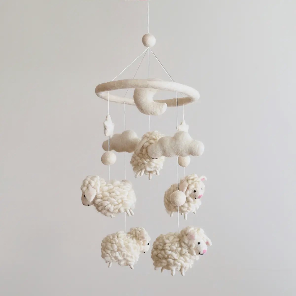 Felt Baby Mobile - Sheep