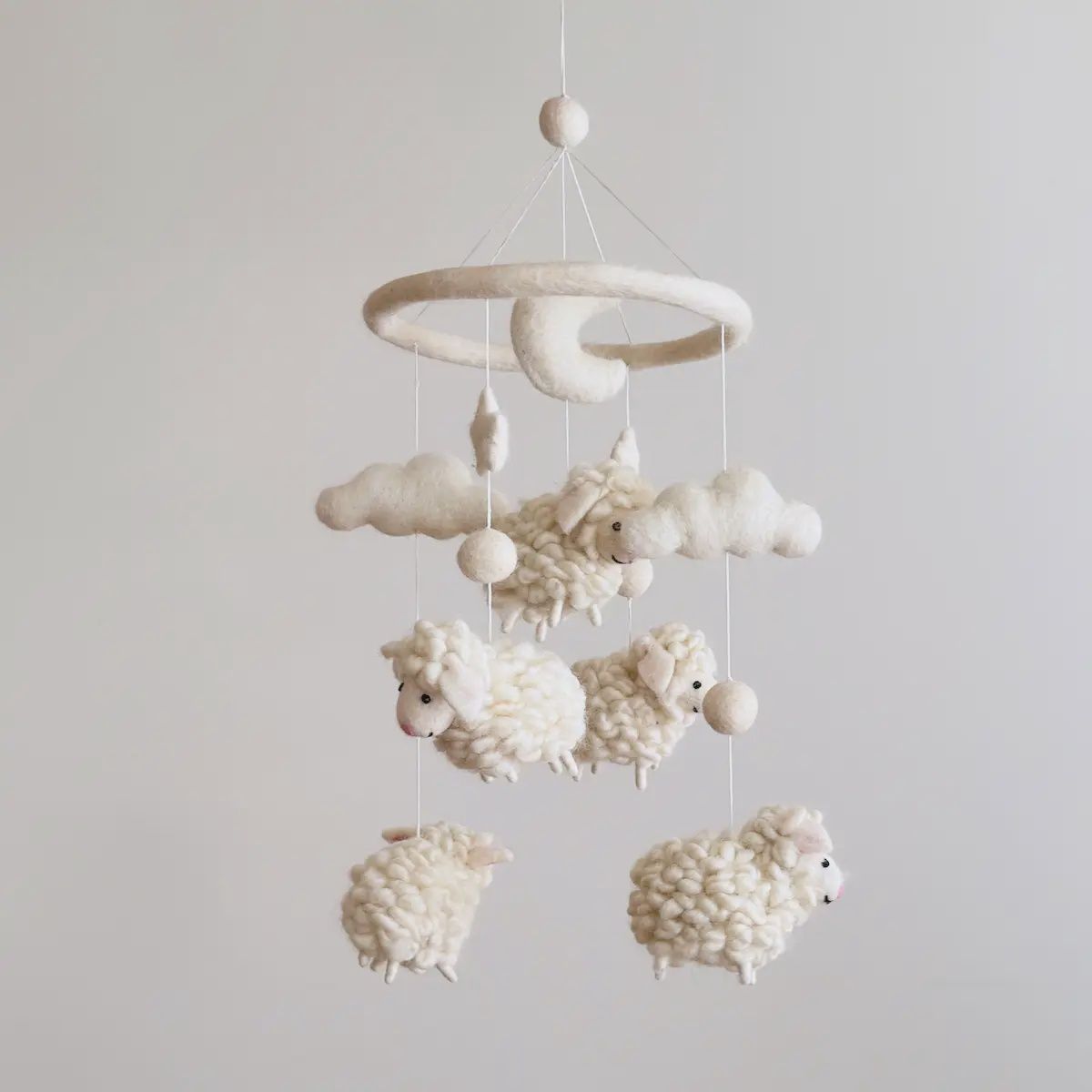 Felt Baby Mobile - Sheep