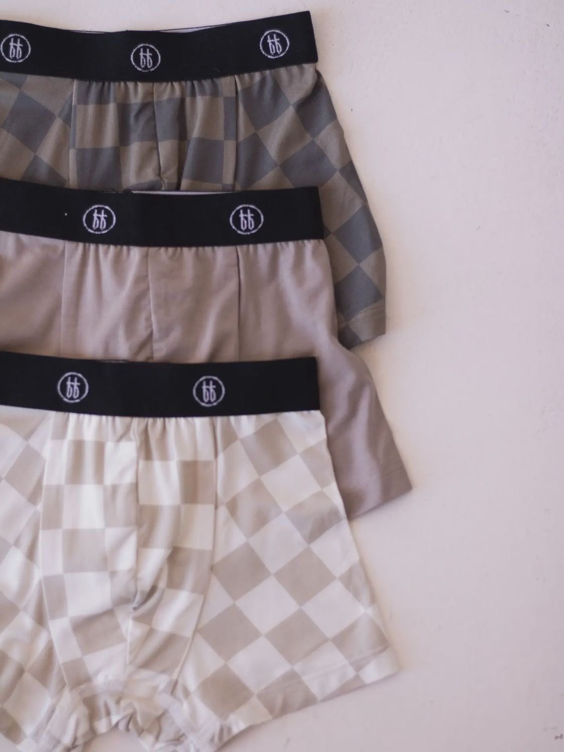 Bamboo Boxers (3 Pack) | Checkerboard &amp; Faded Brown Checkerboard