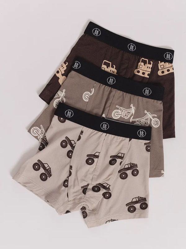 Bamboo Boxers (3 Pack) | Dirt Bike, Bulldozer &amp; Monster Truck