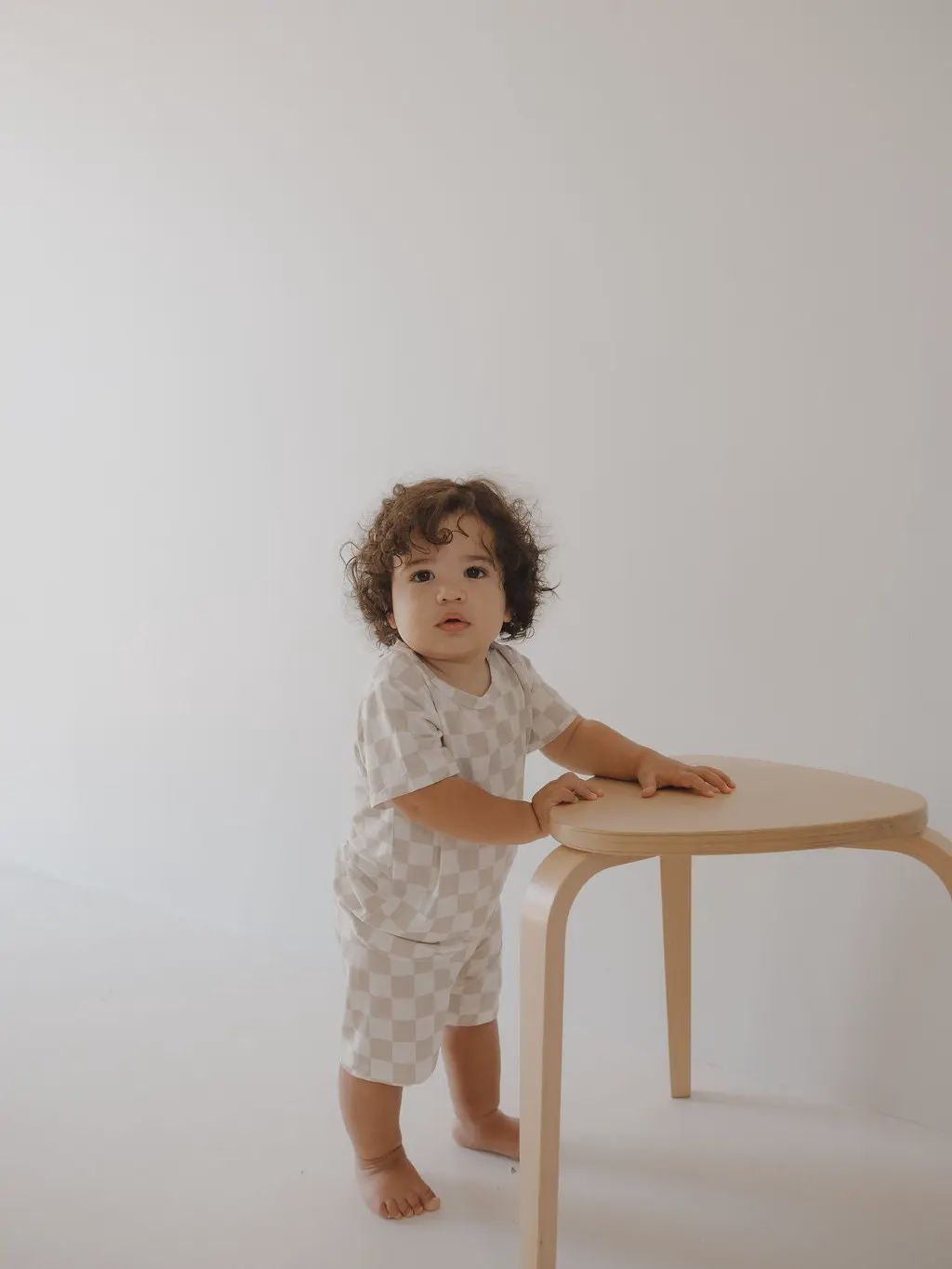 Bamboo Short Set | Checkerboard