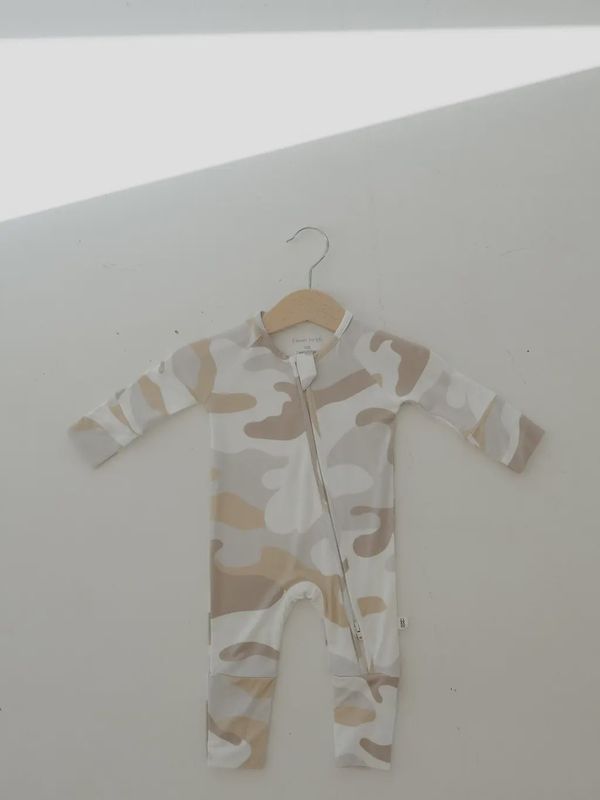 Bamboo Zip Pajamas | Camo 2.0
