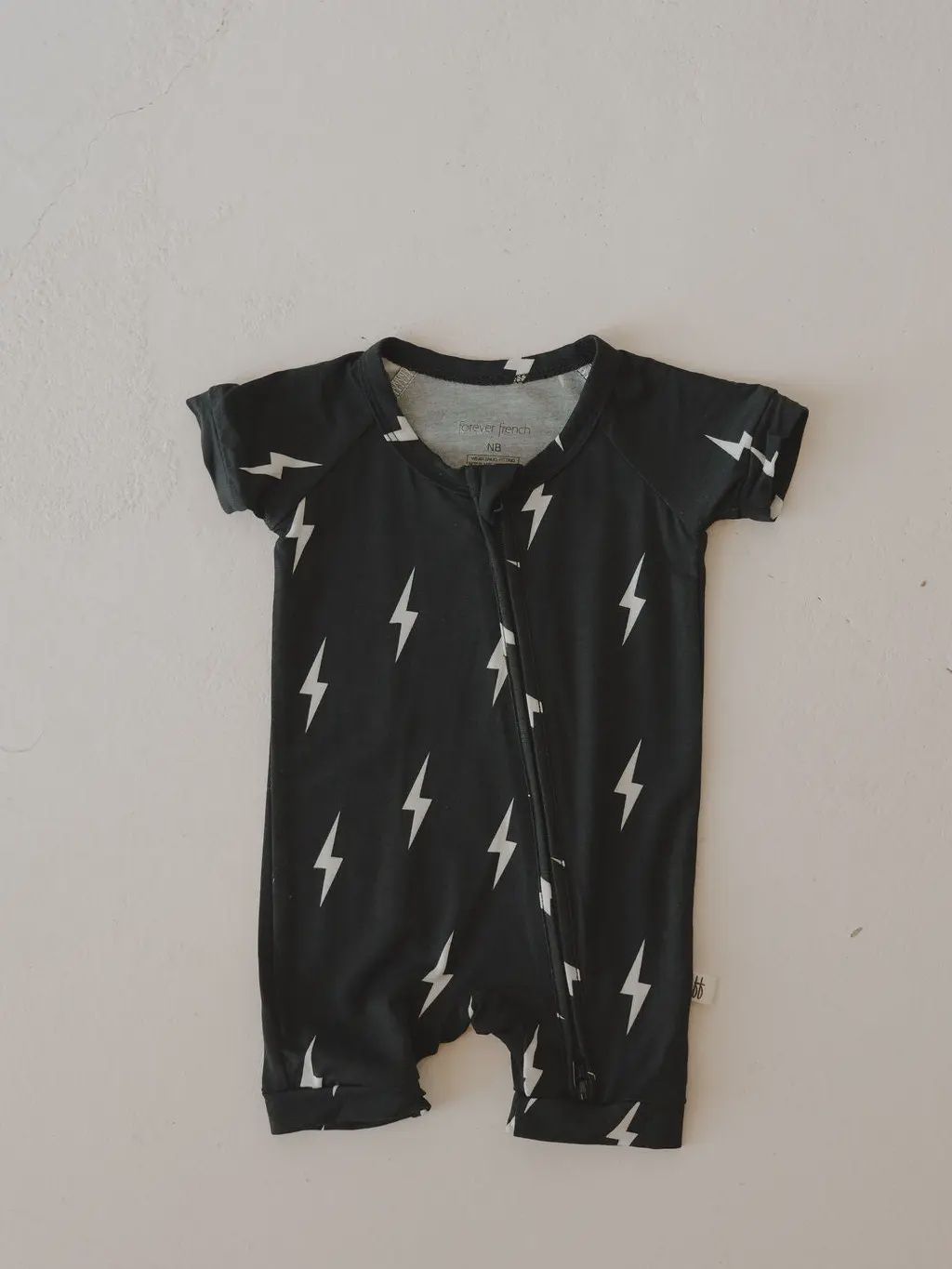 Bamboo Zip Shortie | Midnight Lightning Bolt